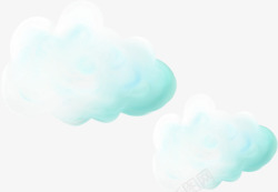 棉花糖云朵蓝色棉花糖云朵高清图片