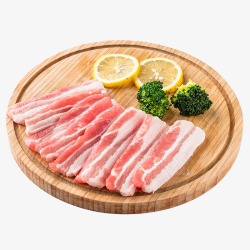 鲜嫩猪肉片精装冰鲜五花肉片高清图片