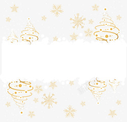 冬天快乐金色圣诞树背景高清图片