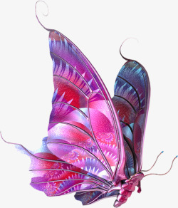 粉色蝴蝶美景艺术素材