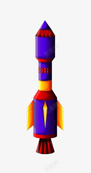 卡通飞行器png免抠素材_新图网 https://ixintu.com 发射 太空 火箭 飞行器