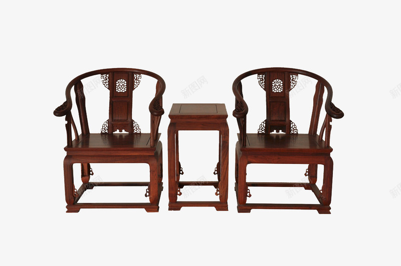 红木椅子png免抠素材_新图网 https://ixintu.com 坐位 坐席 家具 座位 花纹 茶几 雕刻