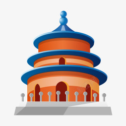天坛矢量图素材