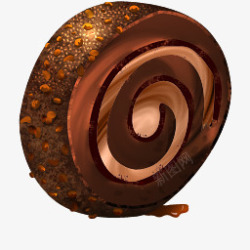 巧克力卷巧克力奶油卷图标高清图片