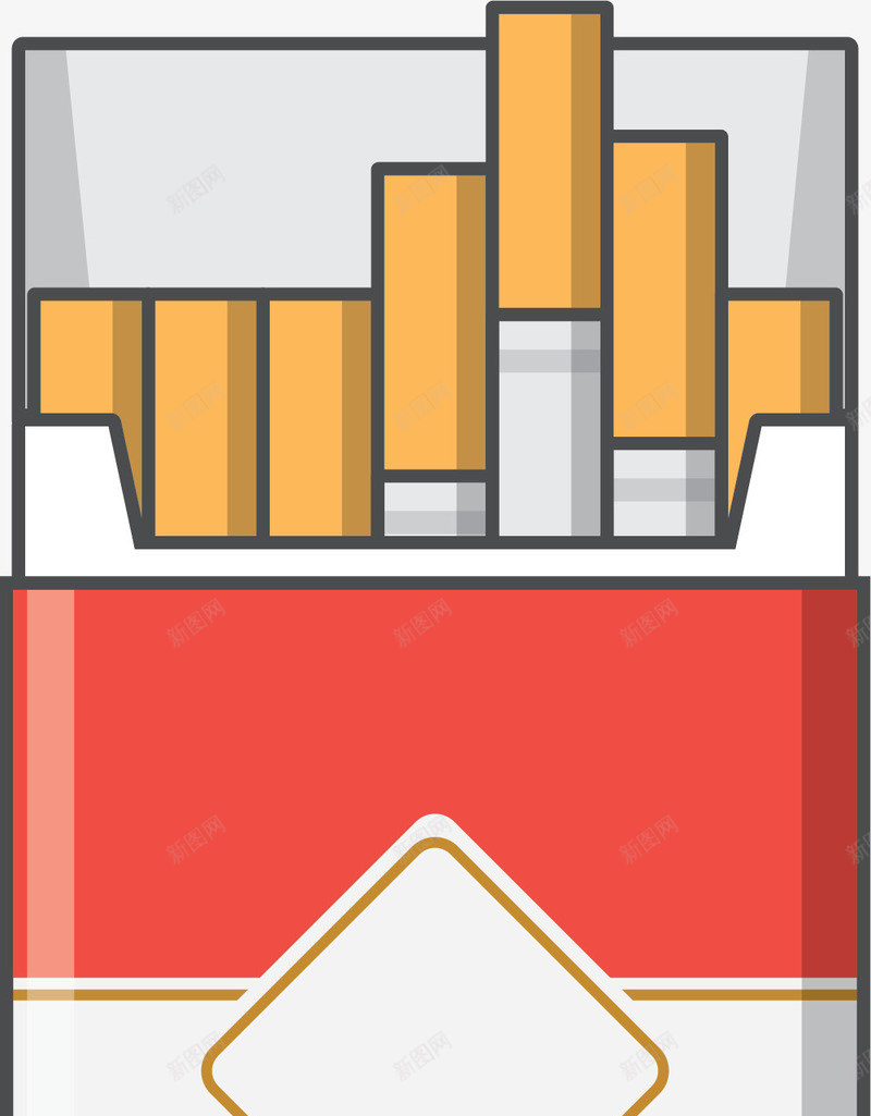 红色盒子卡通香烟png免抠素材_新图网 https://ixintu.com 一支烟 卡通风格 卡通香烟 烟草 矢量香烟 红色盒子