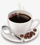 咖啡矢量图eps免抠素材_新图网 https://ixintu.com 勺子 咖啡 咖啡豆 杯子 盘子 矢量图 碟子 简笔咖啡豆