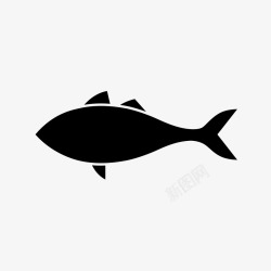 海洋生物剪影鱼剪影矢量图图标高清图片