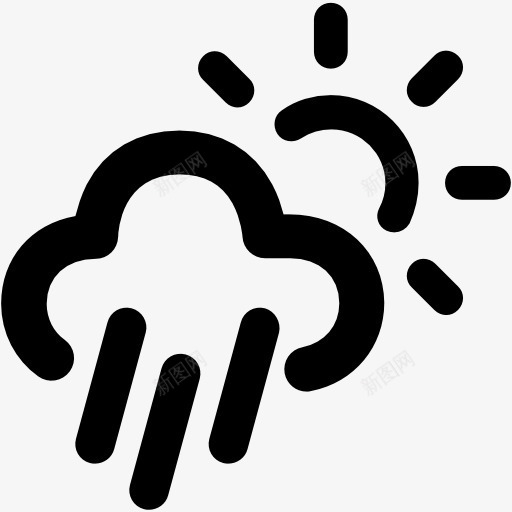 降水量与太阳图标png_新图网 https://ixintu.com 下雨 冬天的太阳 冬天的季节 天气