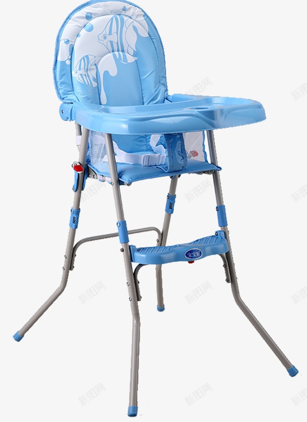 儿童免安装餐椅png免抠素材_新图网 https://ixintu.com 产品实物 安全 材料加固 蓝色
