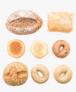软欧面包单页贝果和面包合集高清图片