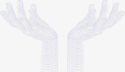 双12底纹双手科技矢量图高清图片