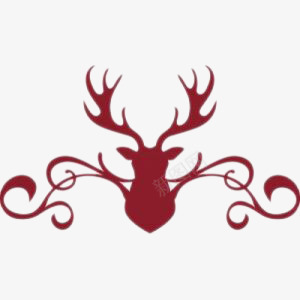 圣诞节红色麋鹿图标psd_新图网 https://ixintu.com 圣诞节 红色 装饰图案 麋鹿图标