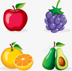 苹果手机手绘卡通水果高清图片
