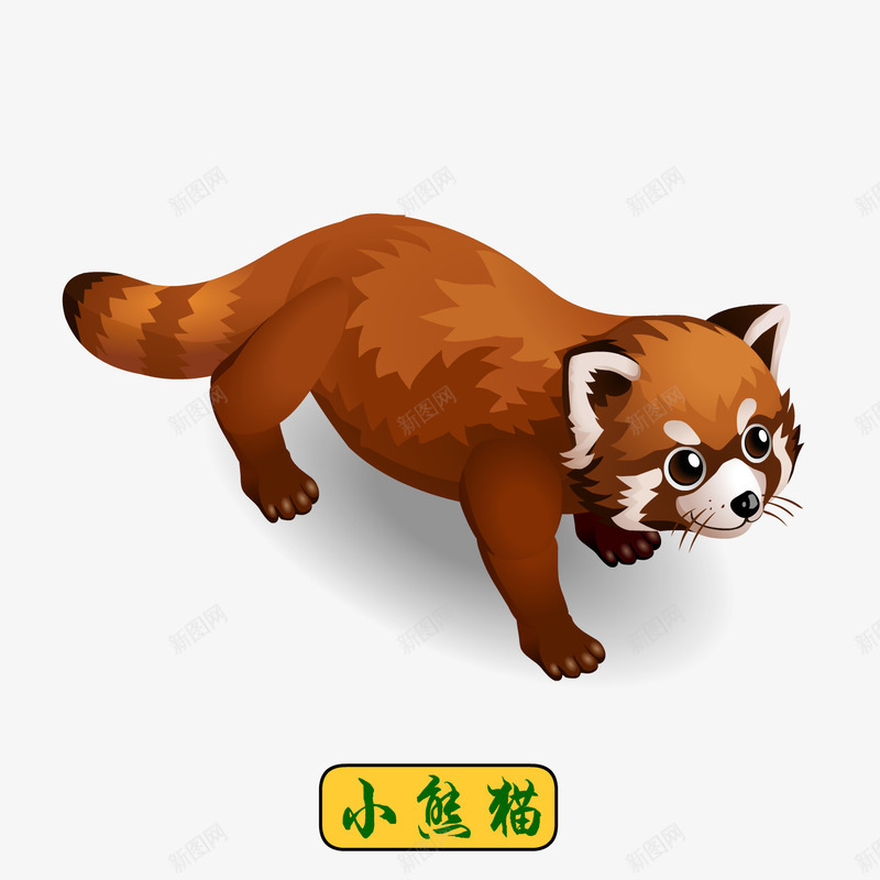 手绘小熊猫png免抠素材_新图网 https://ixintu.com Q版 动物 幼教元素 手绘