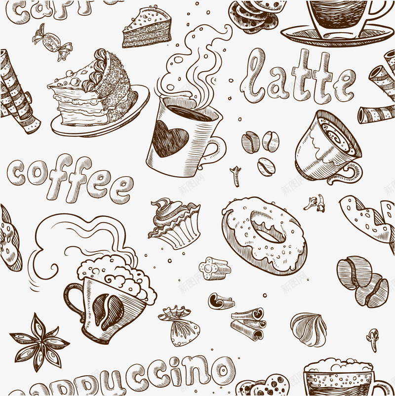 手绘爱心咖啡创意图标png_新图网 https://ixintu.com 创意 咖啡 图标 爱心