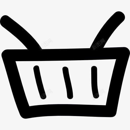 篮子里的涂鸦图标png_新图网 https://ixintu.com 工具和器具 手绘 涂鸦 画画 购物篮