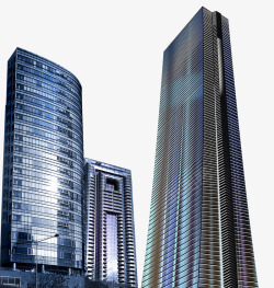 城市规划装饰蓝色玻璃大厦高清图片