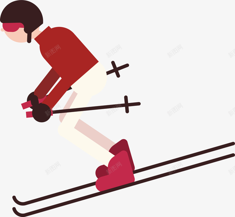 冬天滑雪的人png免抠素材_新图网 https://ixintu.com 冬天滑雪 冬天运动 暖冬 滑雪 滑雪的人 矢量png