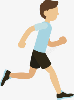 健身图奔跑的男孩矢量图高清图片