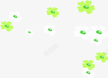 绿色卡通创意花朵春季png免抠素材_新图网 https://ixintu.com 创意 卡通 春季 绿色 花朵