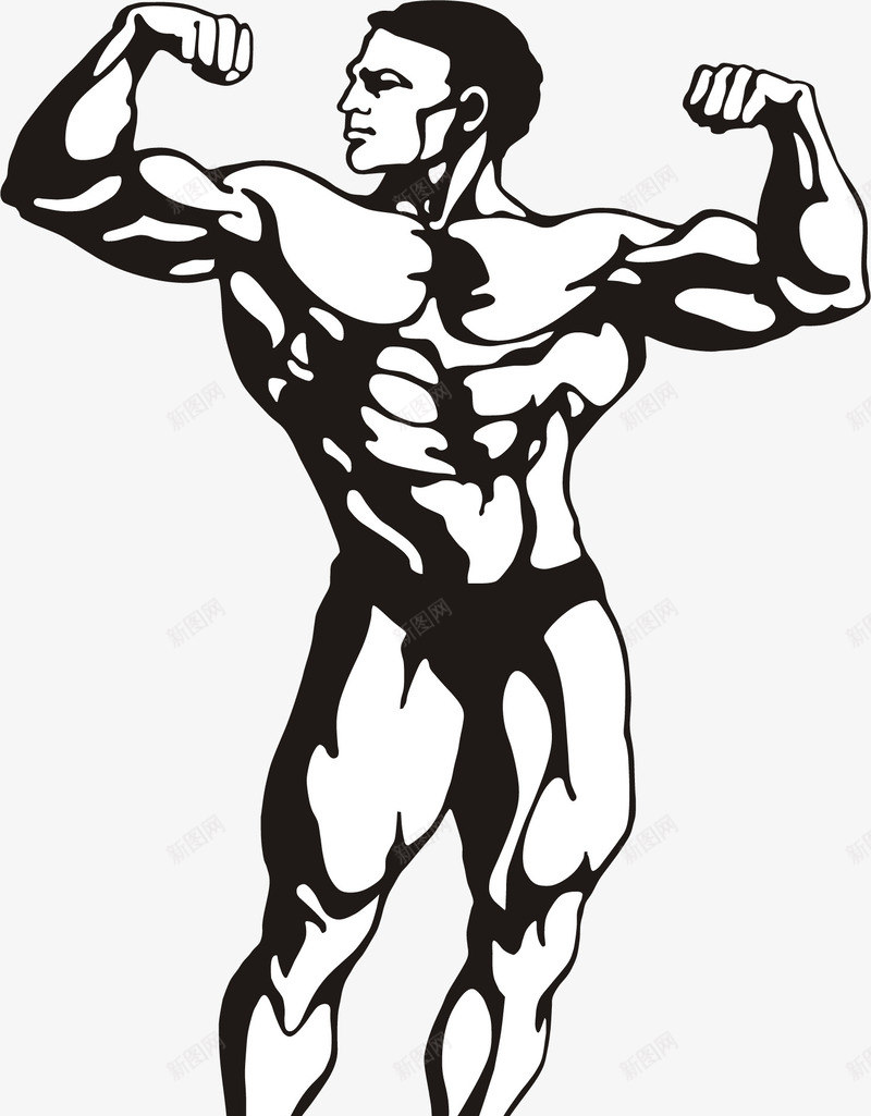 健身矢量图图标ai_新图网 https://ixintu.com 健身 免费矢量下载 复古 男士 矢量图 绘画 肌肉 腹部腹肌