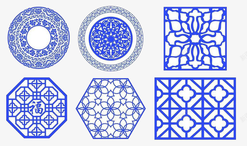 古典青花边框纹理png免抠素材_新图网 https://ixintu.com 古典 底纹边框 淡雅 青花 青花边框