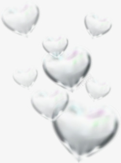 白色爱心气球素材