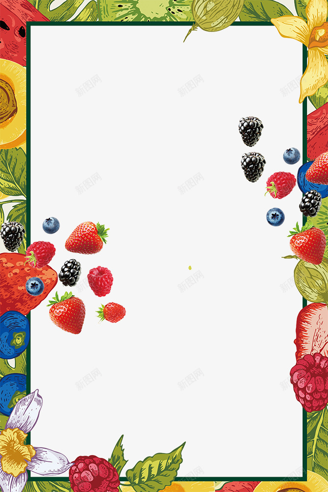 水果捞沙冰鲜果边框psd免抠素材_新图网 https://ixintu.com 冷饮 夏季甜品 水果 水果捞 水果捞沙冰 甜品 边框 饮料 鲜果