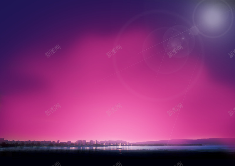 浪漫紫色天空河边png免抠素材_新图网 https://ixintu.com 创意天空背景 唯美紫色天空 天空 天空背景 浪漫紫色天空河边 紫色 紫色天空png 背景图