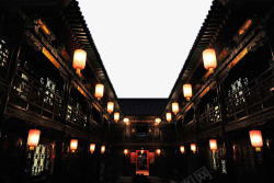 中国风院子中国新年夜景高清图片