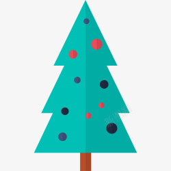 扁平圣诞树杉树矢量图素材