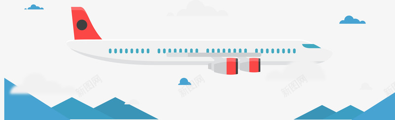飞行的客机png免抠素材_新图网 https://ixintu.com 客机 蓝色 飞机