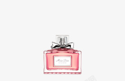 香水创意创意摄影粉红色蝴蝶结包装香水高清图片