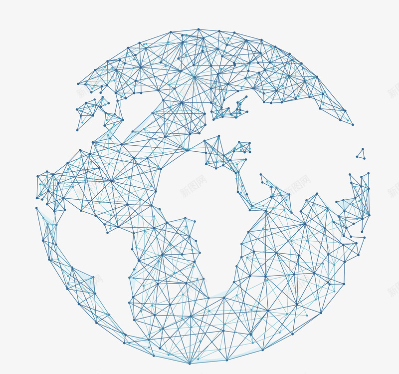 蓝色科技地球矢量图eps免抠素材_新图网 https://ixintu.com 地球 地球PNG 地球投影 投影 矢量图 矢量地球 蓝色 蓝色地球
