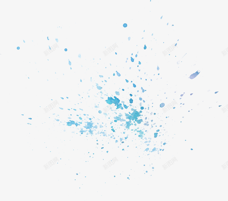 蓝色点状涂鸦png免抠素材_新图网 https://ixintu.com 元宵节 情人节 春天 春季 节日素材 蓝色涂鸦