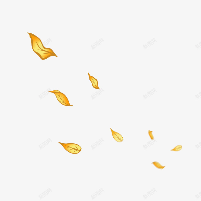 秋天的黄色树叶3png免抠素材_新图网 https://ixintu.com 植物 秋 秋天 落叶 黄叶 黄色