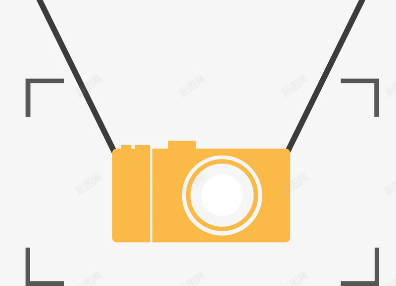 简约相机矢量图图标ai_新图网 https://ixintu.com logo 拍摄用具 拍照 摄影 摄影展 摄影节 相机 矢量图 简约 黄色