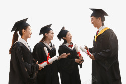 恭喜毕业穿学士服毕业的学生高清图片