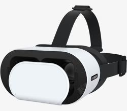 头戴黑色VR头盔实物黑白色插手机式vr盒子高清图片