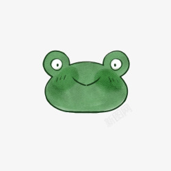 水彩青蛙卡通水彩动物头像矢量图高清图片