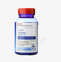 美国保健品包装瓶美国健安喜GNC蓝瓶护肝高清图片