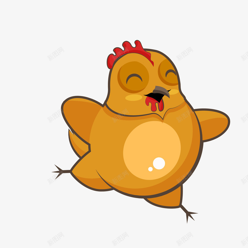 手绘卡通可爱小鸡矢量图eps免抠素材_新图网 https://ixintu.com png免抠图 动物 可爱 小鸡 开心 手绘 跳舞 矢量图