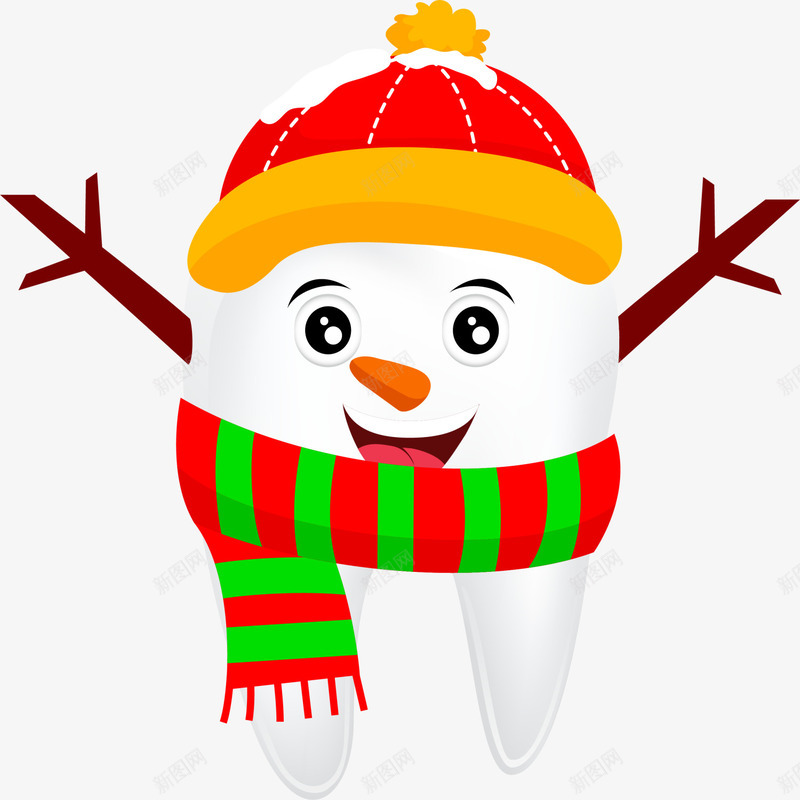 卡通冬季可爱牙齿png免抠素材_新图网 https://ixintu.com 冬天 冬季 卡通牙齿 圣诞快乐 圣诞节 牙齿修护卡通图 装饰图案