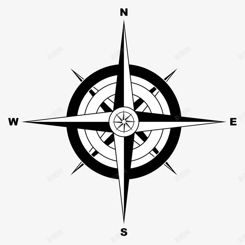 南北指针指引图案图标png_新图网 https://ixintu.com 南北指针 导航设备 指引工具 探索 方向指引 磁性器具 航行导航
