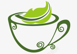 休闲茶饮绿色杯子高清图片