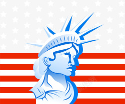 美国国旗自由女神素材