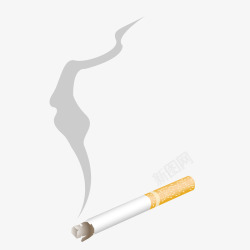 一根烟卡通香烟背景装饰高清图片