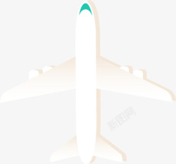 机尾手绘白色飞机高清图片
