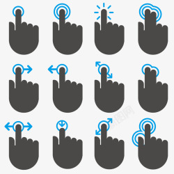 UI交互手势图交互手势图标高清图片