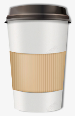 空白咖啡杯手绘写实咖啡杯高清图片